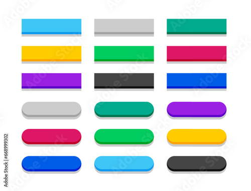 3d style empty UI/UX button icon in collection