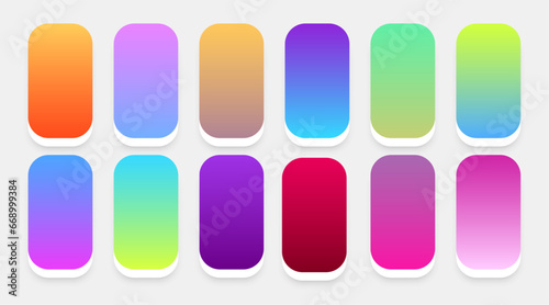 collection of soft colorful gradient palette backdrop design