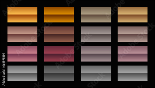 set of empty gradient swatch palette backdrop design