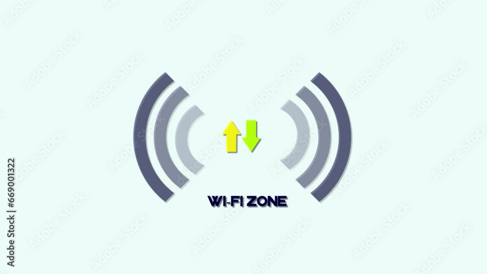 Wi-fi icon animation. Wi-fi icon animation.