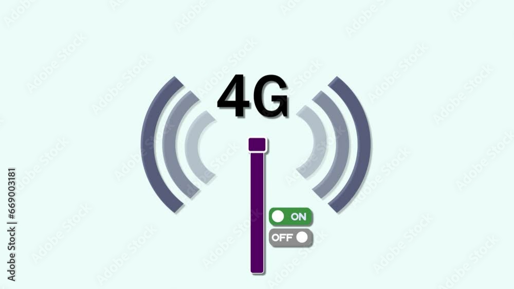 4G network icon animation, 4G network wireless systems and internet communication with modern city skyline. 4G network icon animation, 4G network wireless systems and internet communication with modern city skyline.