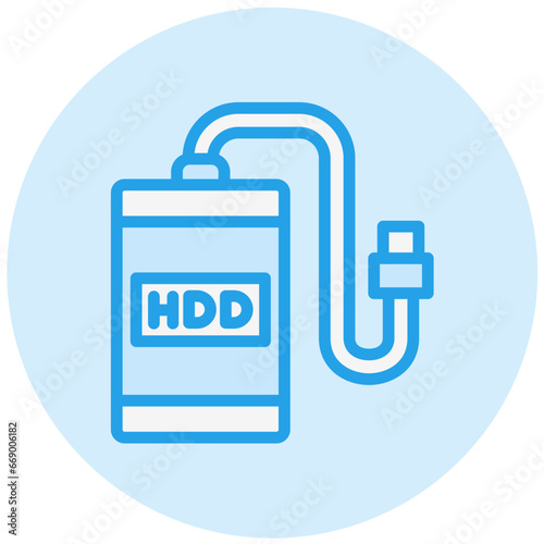 External hard drive Vector Icon Design Illustration