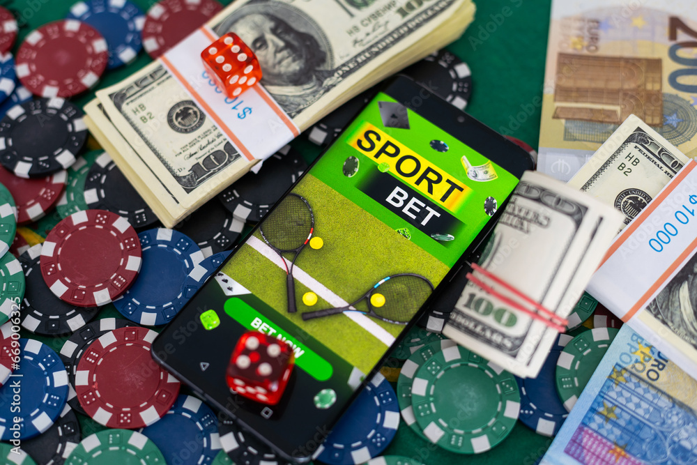 Gambling online casino Internet betting concept. Jackpot, casino chips. computer keyboard, laptop with poker chips, dice. Casino tokens, gaming chips, checks, or cheques. Gambling online casino Internet betting concept. Jackpot, casino chips. computer keyboard, laptop with poker chips, dice. Casino tokens, gaming chips, checks, or cheques.