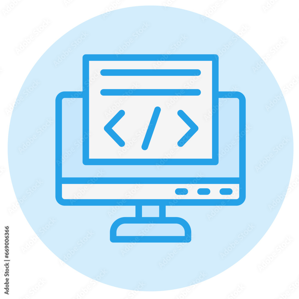 Coding Vector Icon Design Illustration Coding Vector Icon Design Illustration