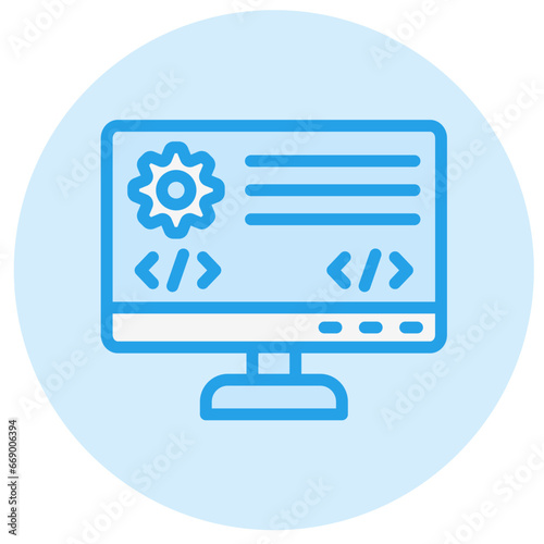 Backend Vector Icon Design Illustration