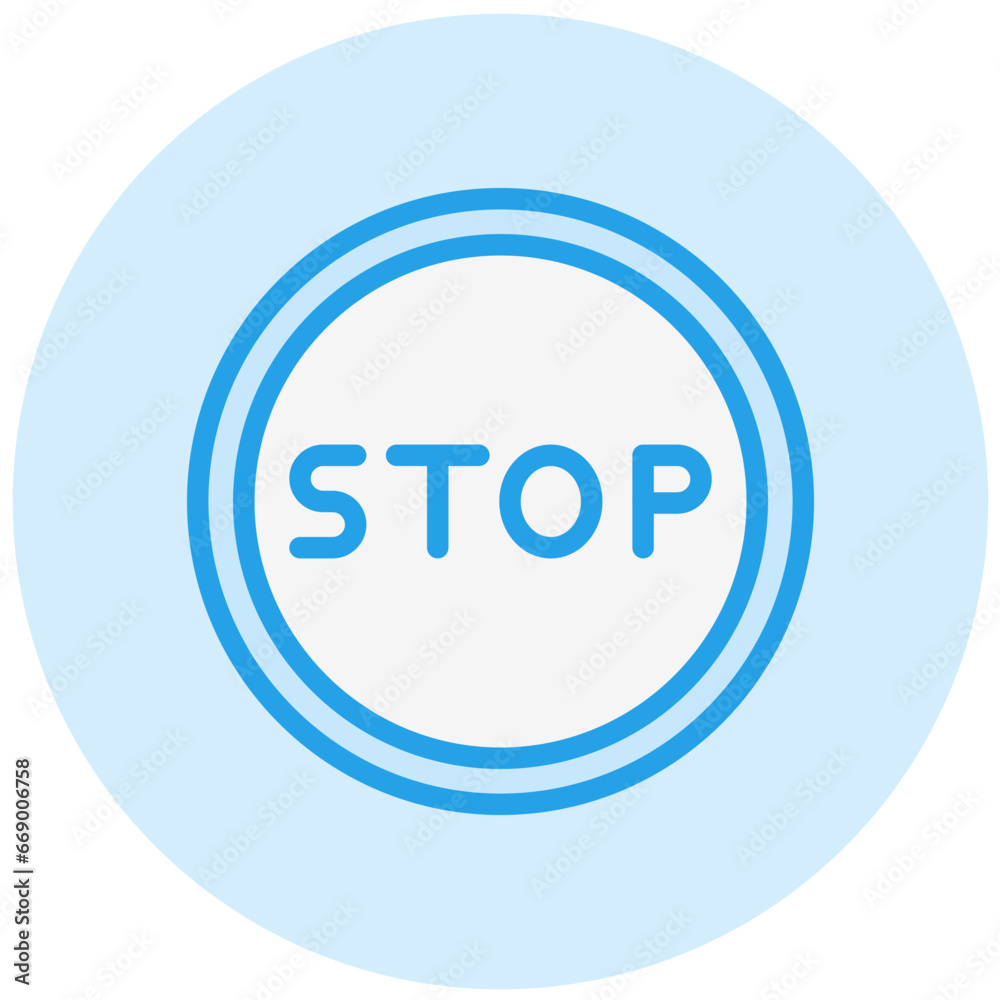 Stop Vector Icon Design Illustration Stop Vector Icon Design Illustration