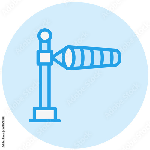 Windsock Vector Icon Design Illustration