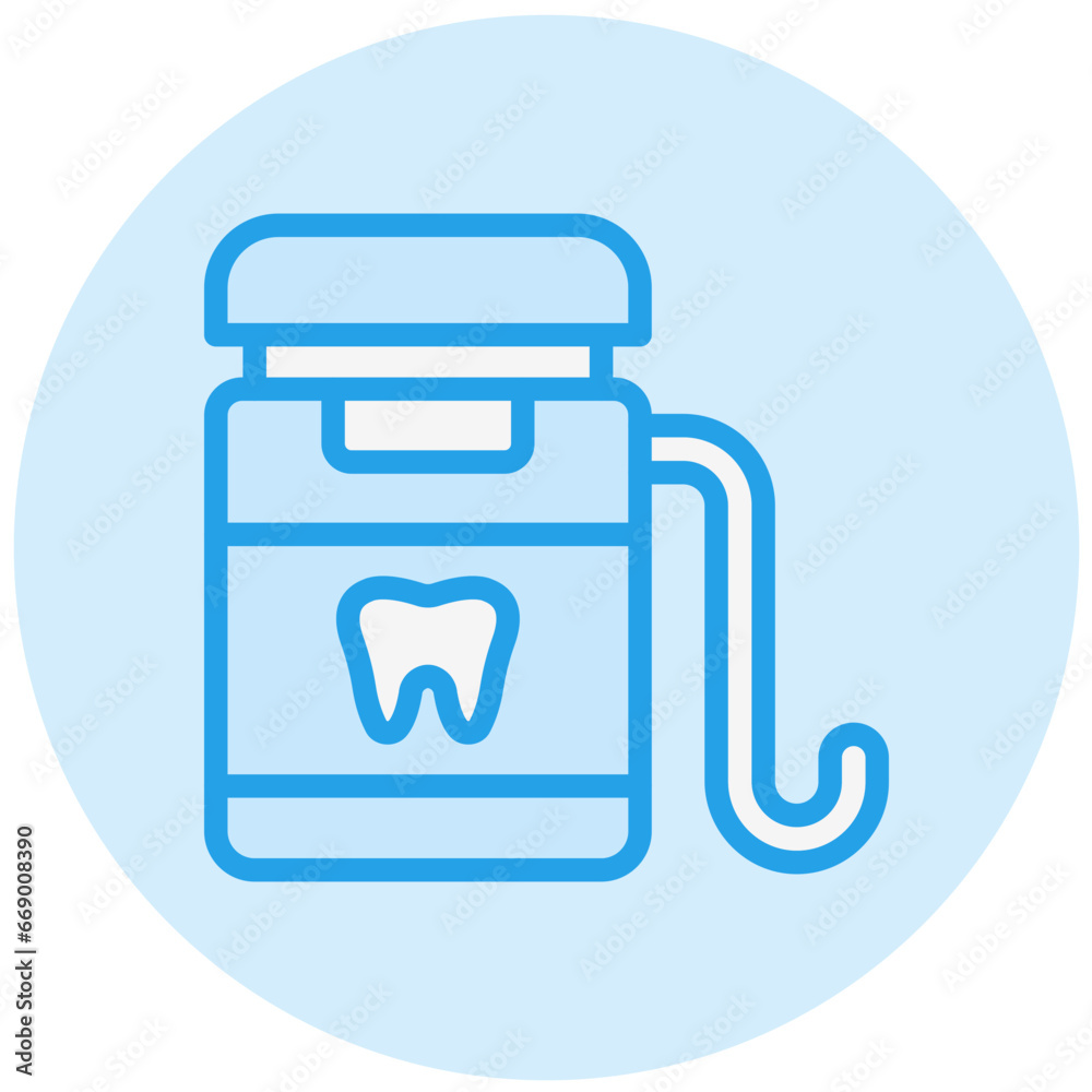 Dental Floss Vector Icon Design Illustration Dental Floss Vector Icon Design Illustration