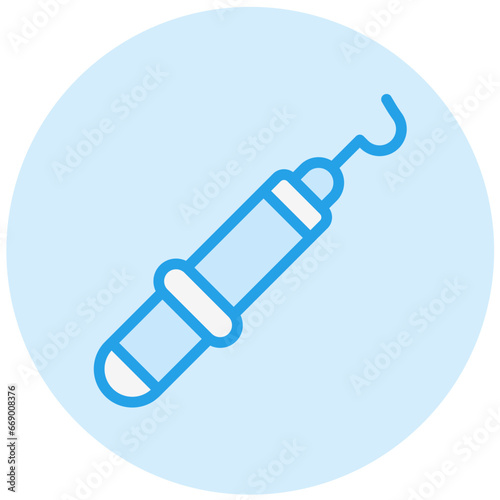Dental Probe Vector Icon Design Illustration