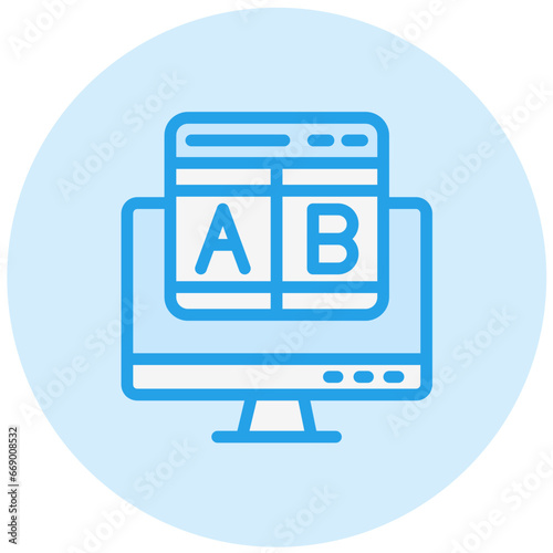 Ab testing Vector Icon Design Illustration