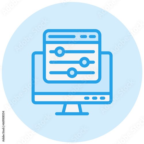 Color control Vector Icon Design Illustration