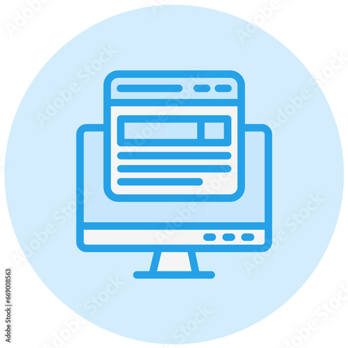 Front end Vector Icon Design Illustration