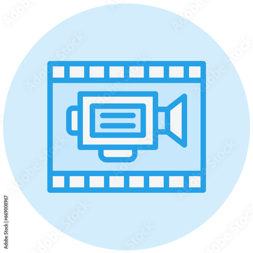 Film Reel Vector Icon Design Illustration