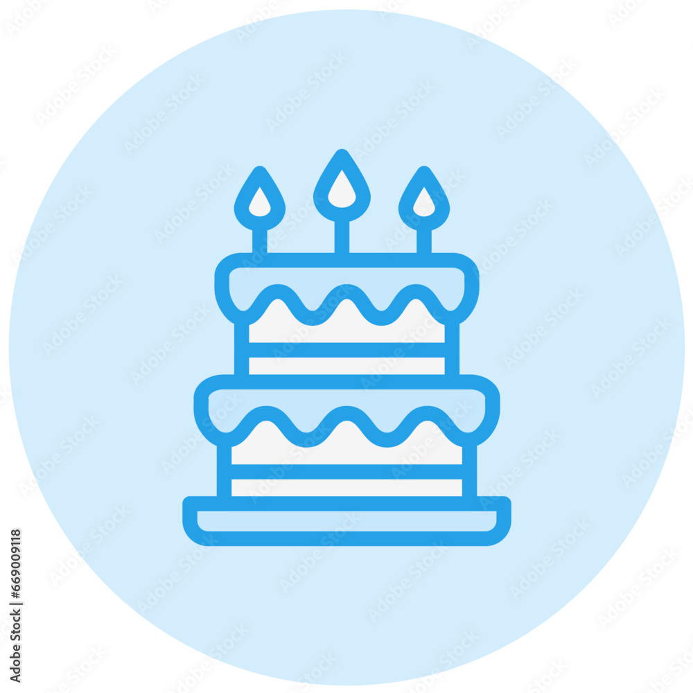 Cake Vector Icon Design Illustration Cake Vector Icon Design Illustration