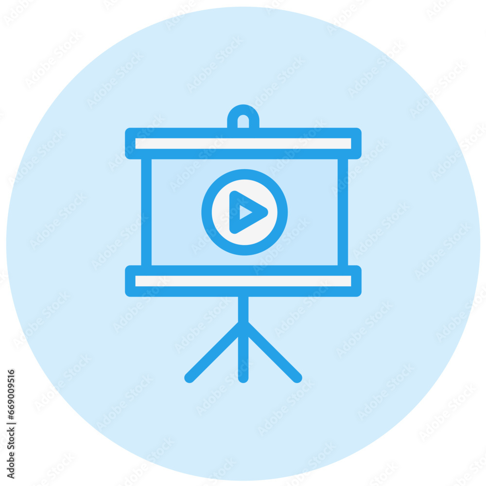 Projector Screen Vector Icon Design Illustration