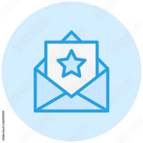 Starred Message Vector Icon Design Illustration