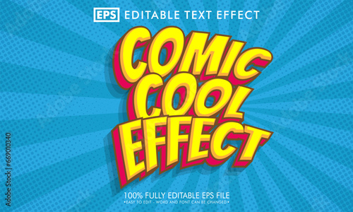 Comic cool effect editable text effect