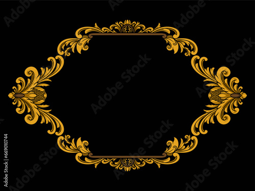 Gold Vintage Ornament Luxury Style