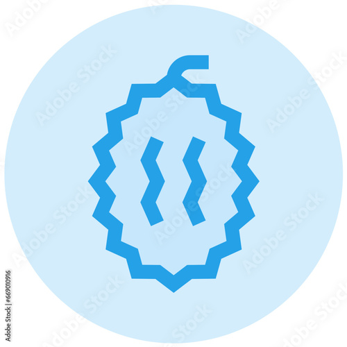 Durian Vector Icon Design Illustration
