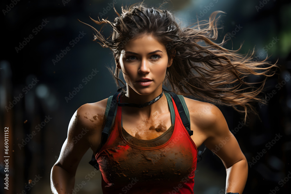 female athlete in motion, woman doing exercise, running female athlete in motion, woman doing exercise, running