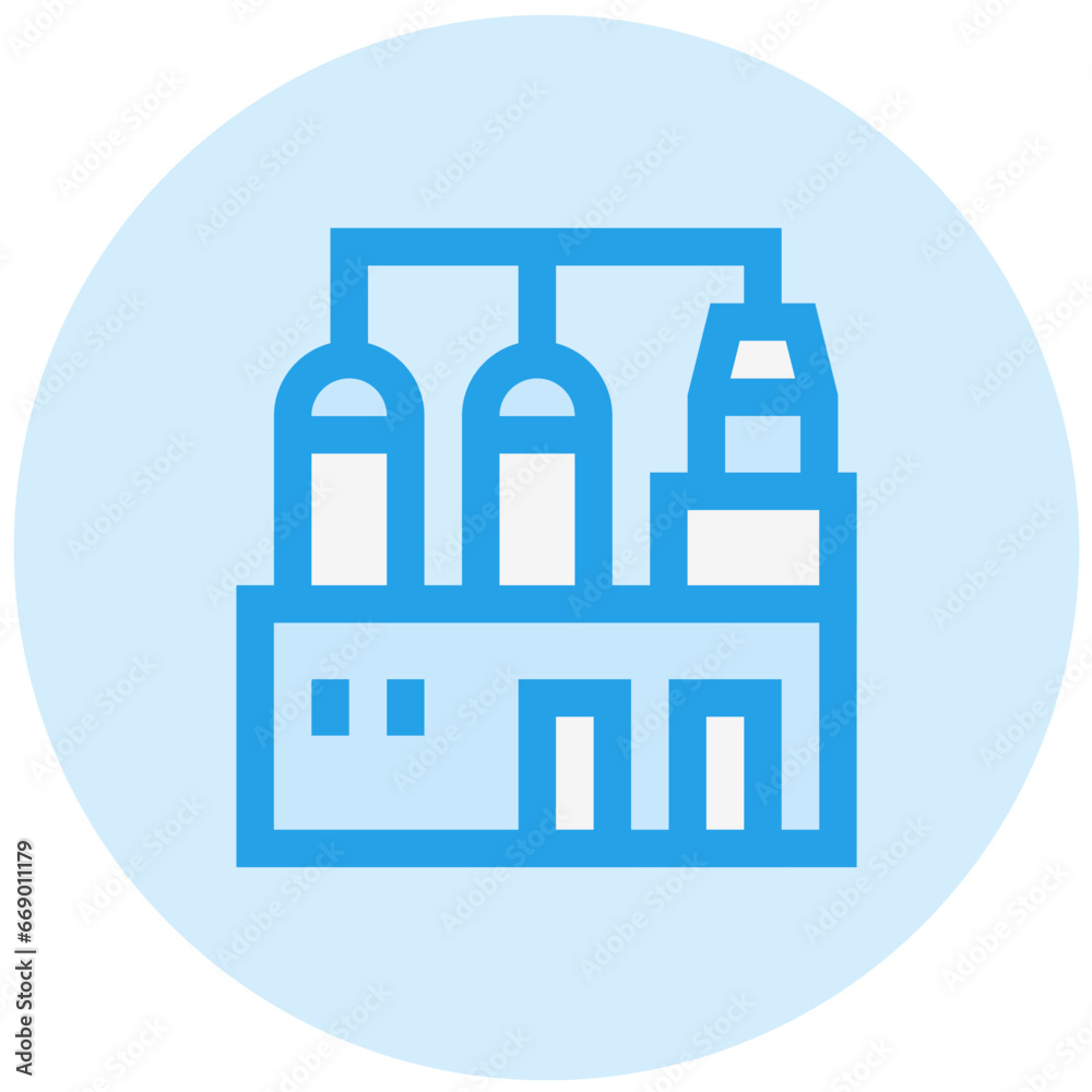 Gas Refinery Vector Icon Design Illustration Gas Refinery Vector Icon Design Illustration