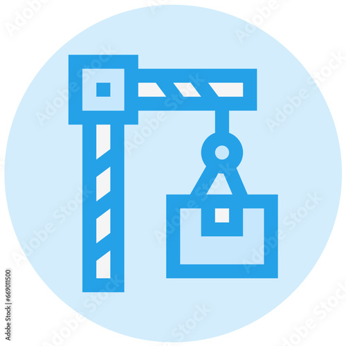 Container Lifting Vector Icon Design Illustration