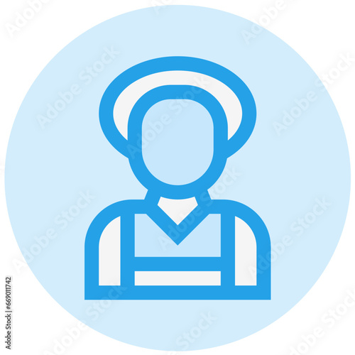 Maid Vector Icon Design Illustration