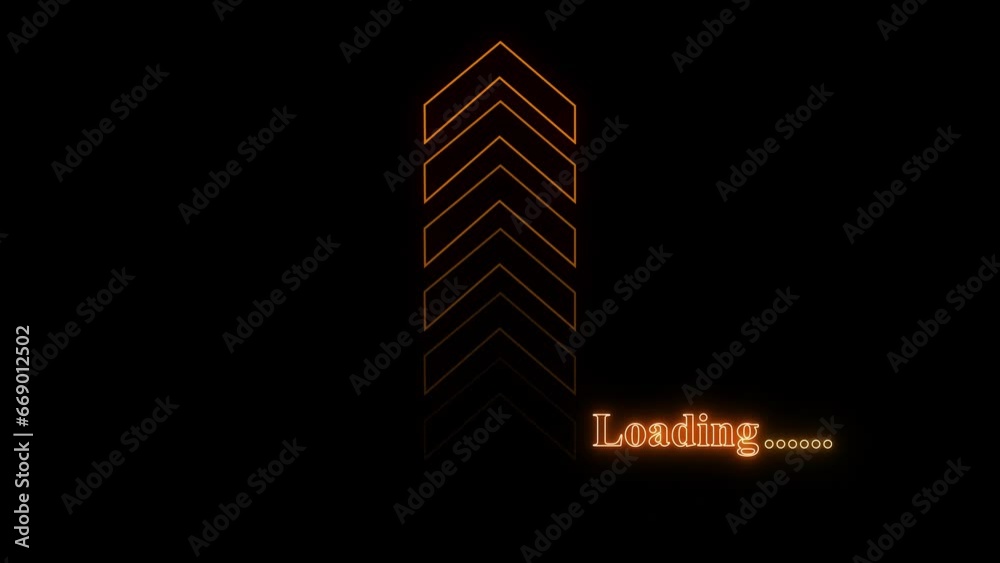 Arrow loading bar, progress bar