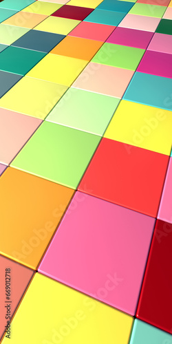 Shiny tiles of different colors and shades. Background or texture for smartphone
