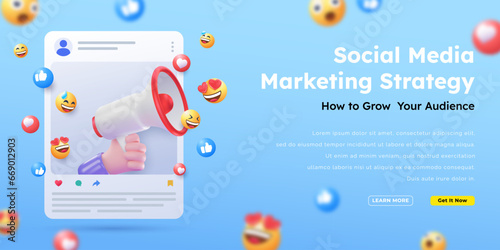 social media marketing illustration