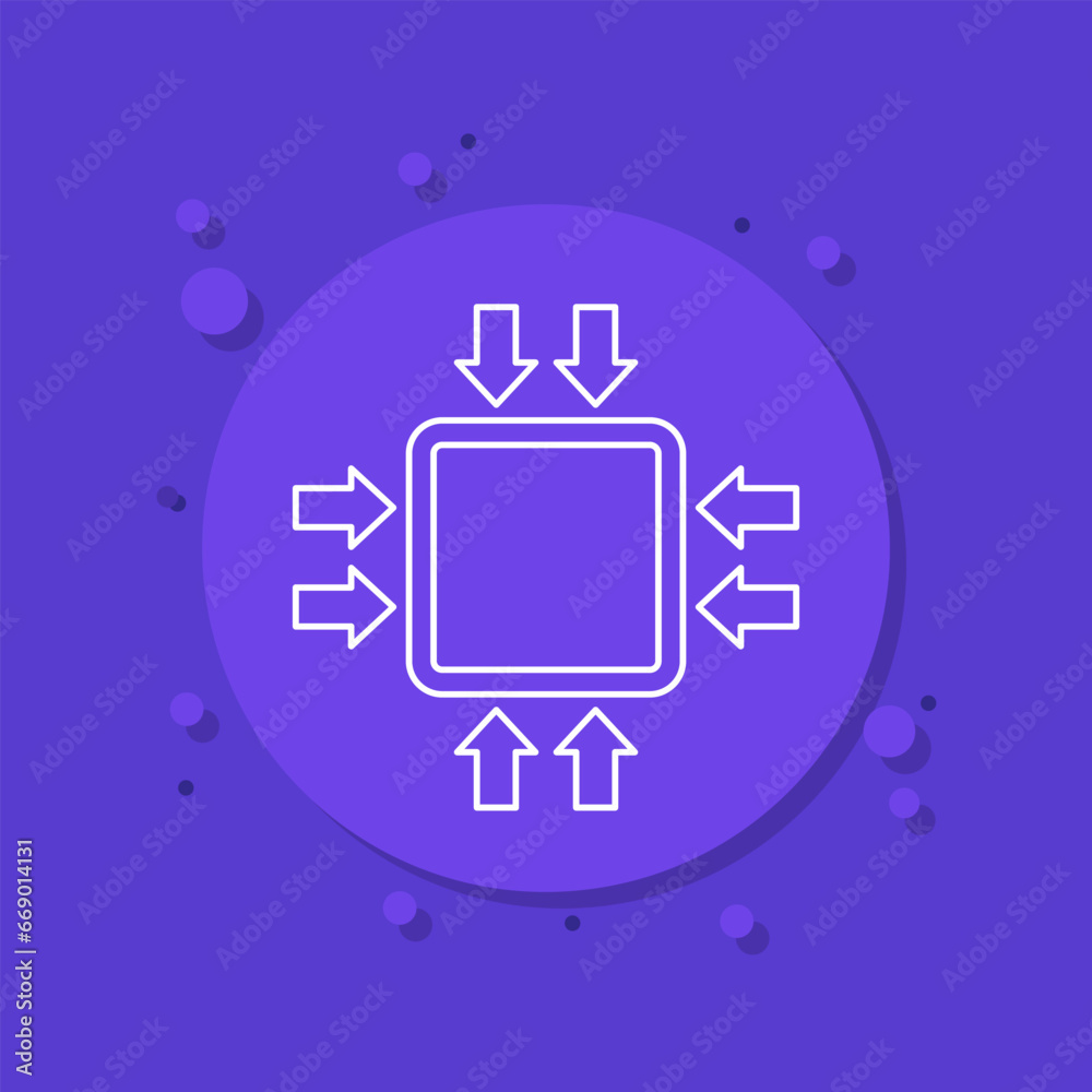 compact size icon in line design