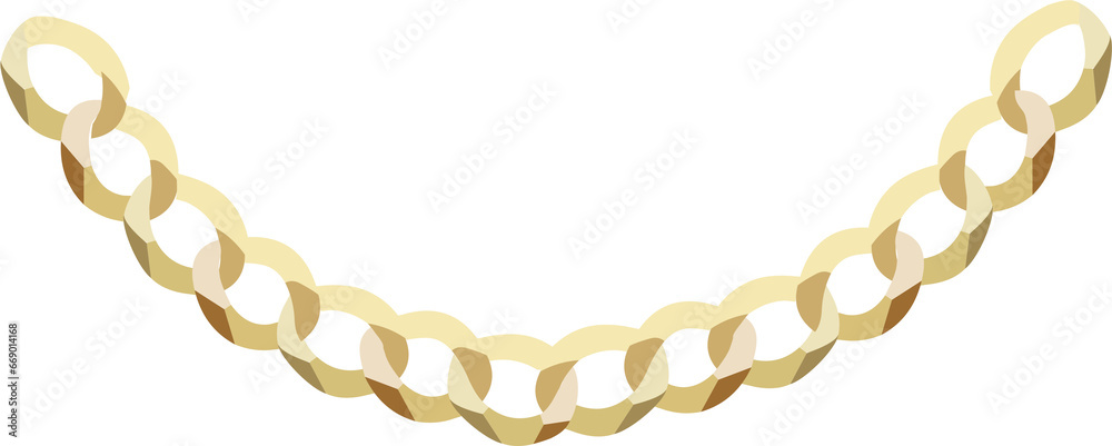 Obraz premium Gold chain necklace PNG 2023102803