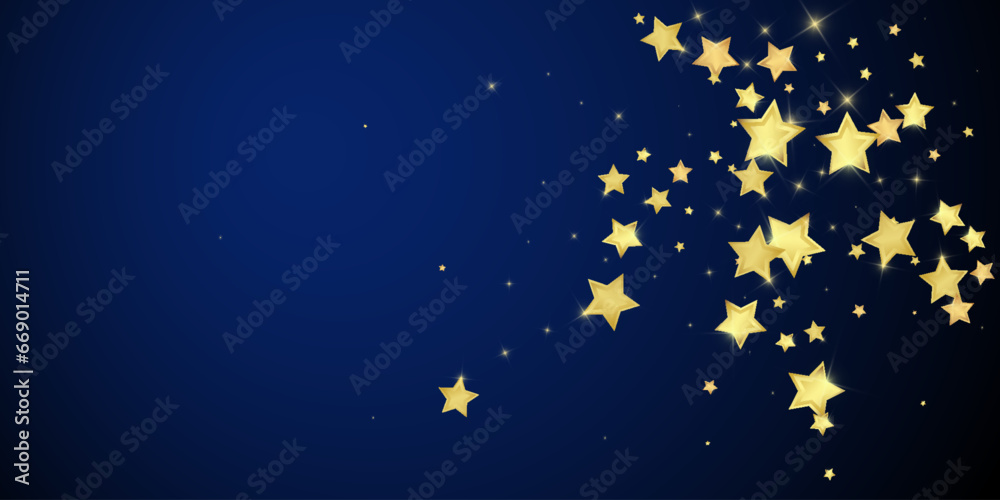 Naklejka premium Magic stars vector overlay. Gold stars scattered