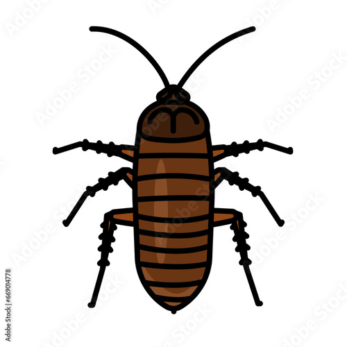 cockroach line icon
