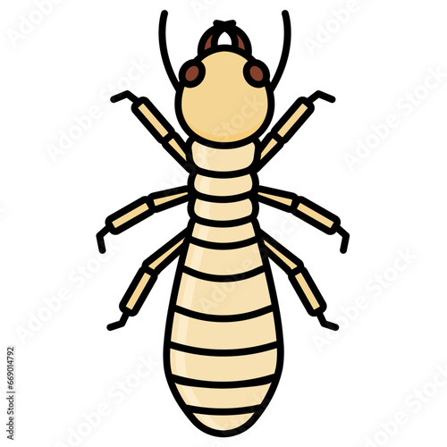 nymph line icon