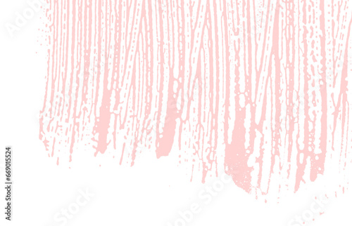 Grunge texture. Distress pink rough trace. Favorab