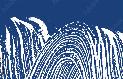 Grunge texture. Distress indigo rough trace. Exoti