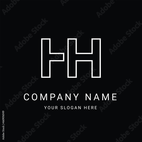 HH Letter Initial Logo Design Template Vector Illustration