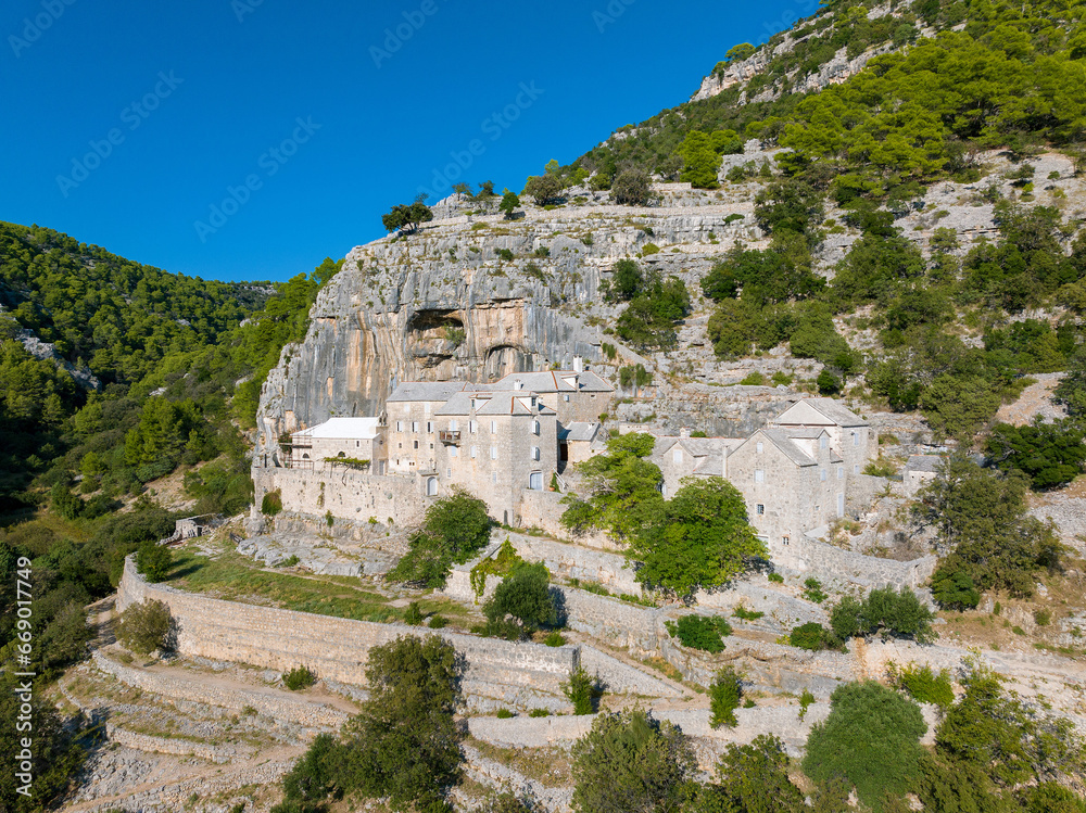 Dominican monastery or hermitage Blaca, Brac Island, Croatia