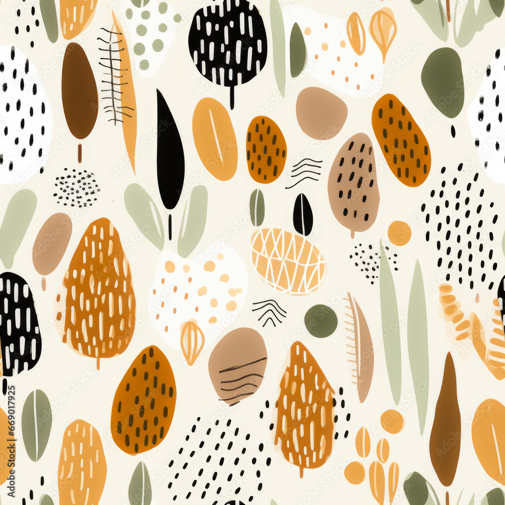 Abstract Pattern With Brown, Green And White Elements In The Style Of Shapes In Muted Shades Created Using Artificial Intelligence Abstract Pattern With Brown, Green And White Elements In The Style Of Shapes In Muted Shades Created Using Artificial Intelligence