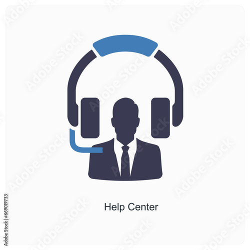 help center and service icon concept