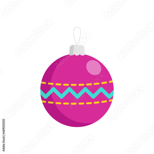 Merry Christmas greeting cards, Christmas balls, vector illustrations. Happy New Year colorful toy