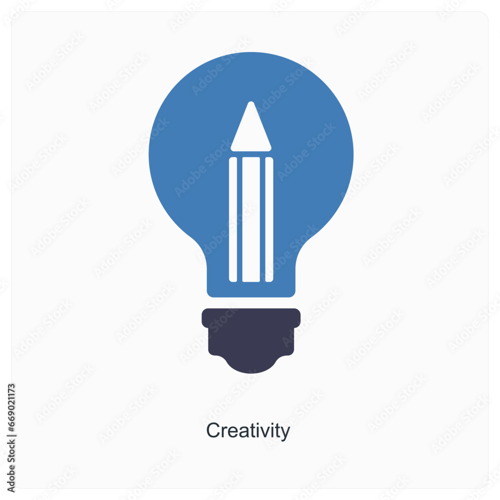 Creativity and innovation icon concept Creativity and innovation icon concept