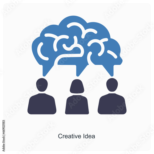 creative idea and innovative icon concept