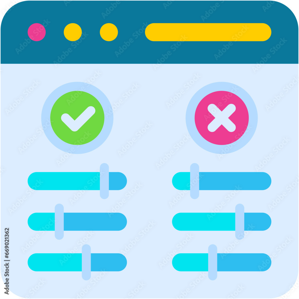 Vector Icon AB Testing, Compare, Marketing, Comparative, SEO And Web, Control