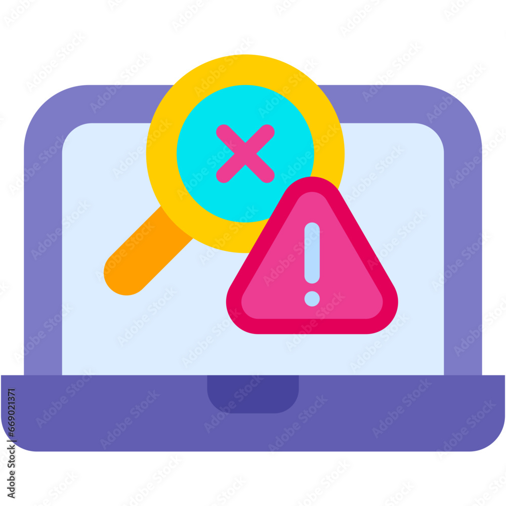Vector Icon Troubleshooting, Warning, Tools, Alert, Working, Laptop Vector Icon Troubleshooting, Warning, Tools, Alert, Working, Laptop