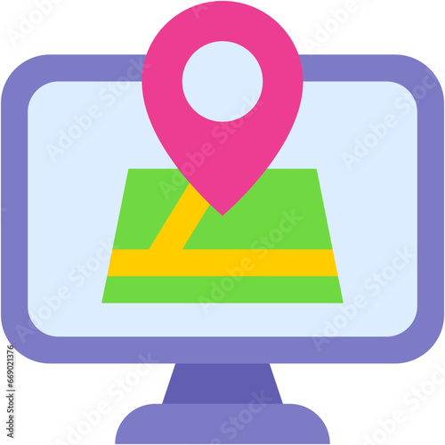 Free Download Vector Icon Placeholder, Network, Laptop, Localization, Location, Pin - GFXLoad