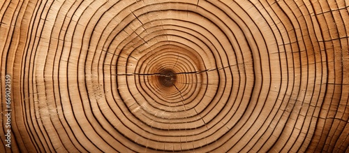 Close up of sawn log displaying tree rings