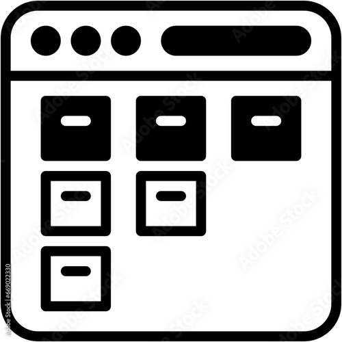 Vector Icon Kanban, Management, Notes, Organization, Scrum, Agile