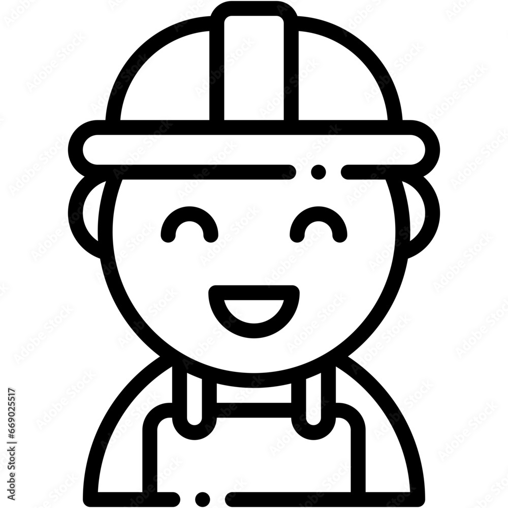 Vector Icon Worker, Job Man, User, Engineer, Avatar, Industry Vector Icon Worker, Job Man, User, Engineer, Avatar, Industry